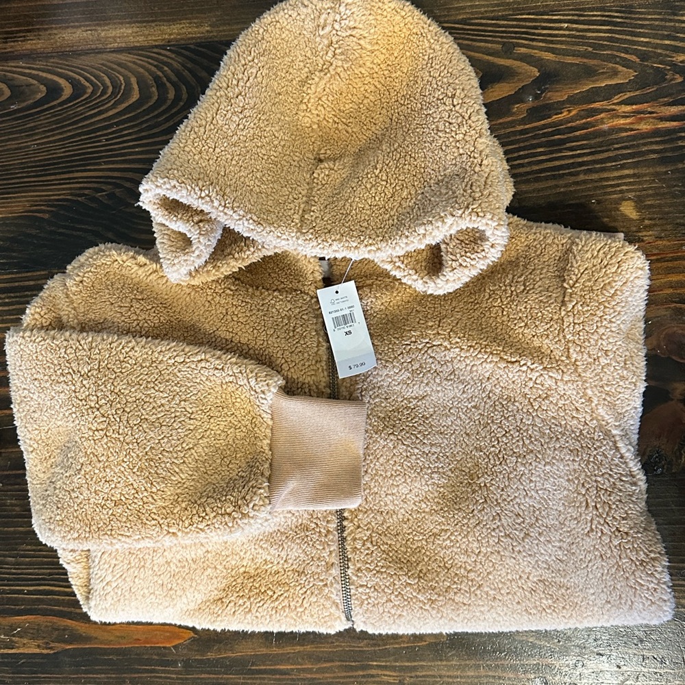 NWT Gap Cozy Tan Sherpa Hoodie - Picture 12 of 12